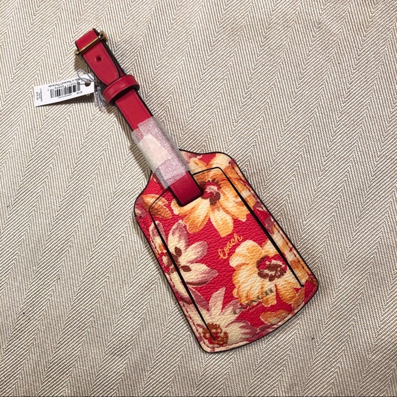 COACH NWT Luggage Tag w Vintage Daisy Script Print - Picture 8 of 9